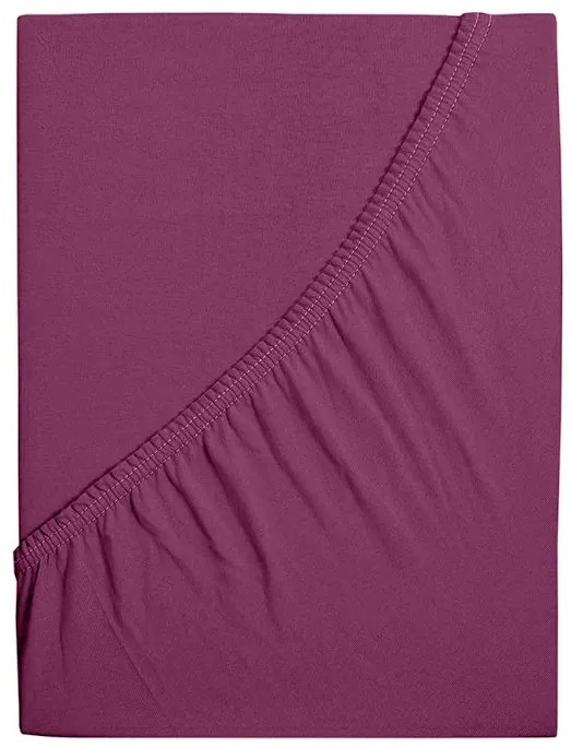 Cearsaf din jersey pentru patut EXCLUSIVE 60x120 cm visiniu