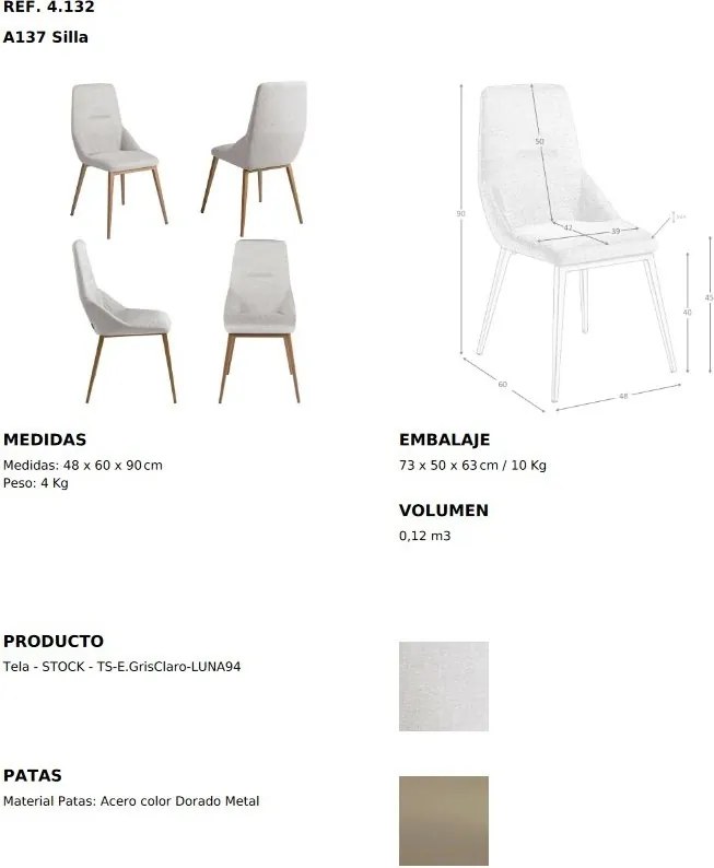 Scaun deosebit design LUX Light grey