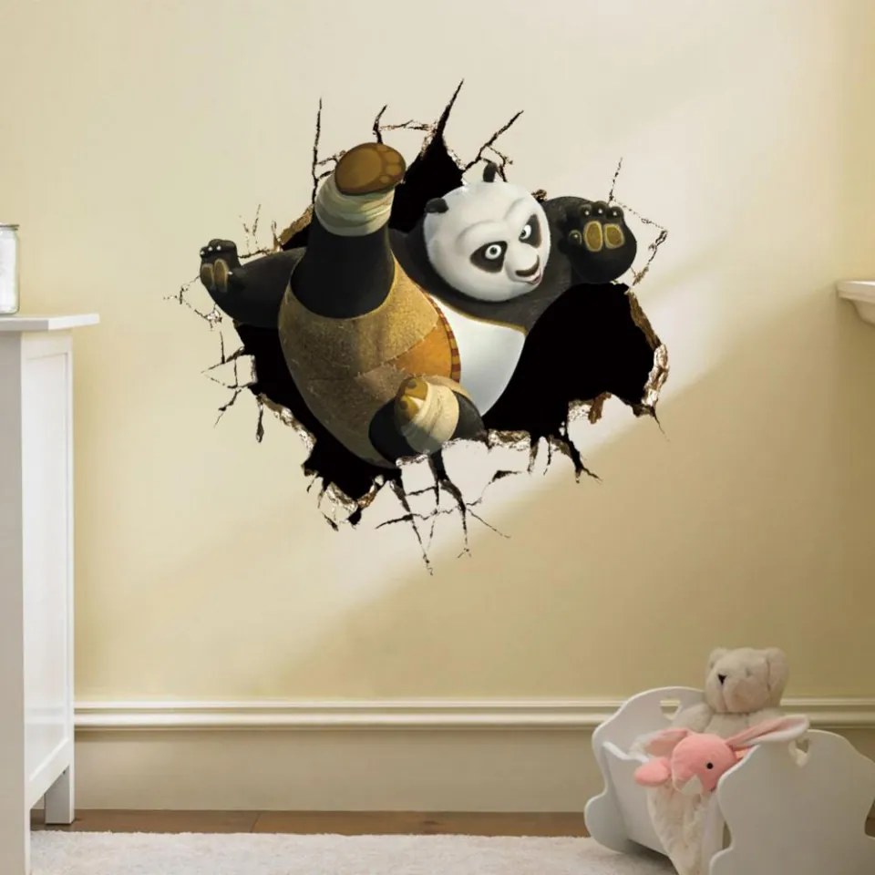 Sticker perete Kung Fu Panda 3D 50 x 50 cm