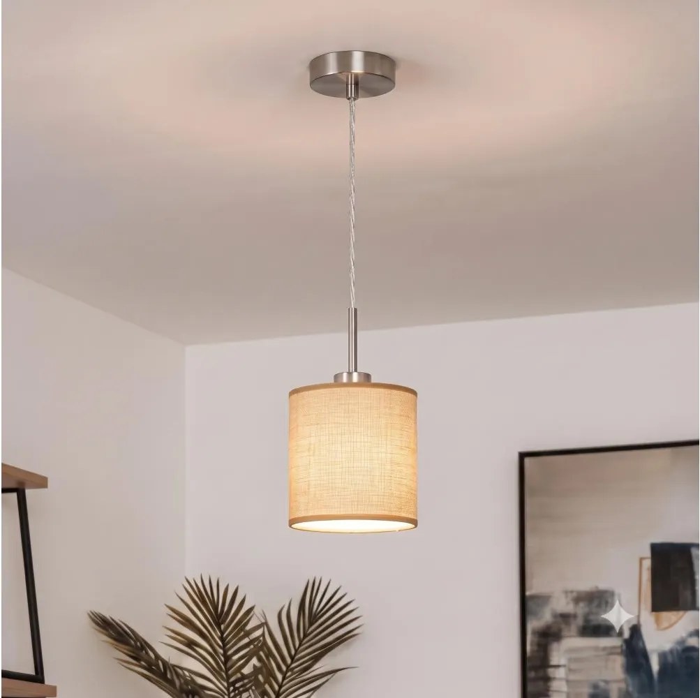 Brilagi - Lustră LED pe cablu NUBILA 1xE27/60W/230V Ø 14 cm maro deschis