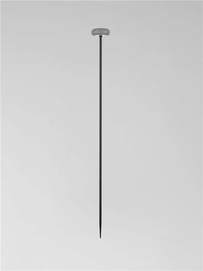 Corp iluminat exterior decorativ cu tarus CAMI H-110cm, ciment negru