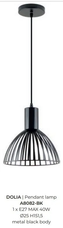 Pendul, Lustra suspendata design industrial DOLIA negru