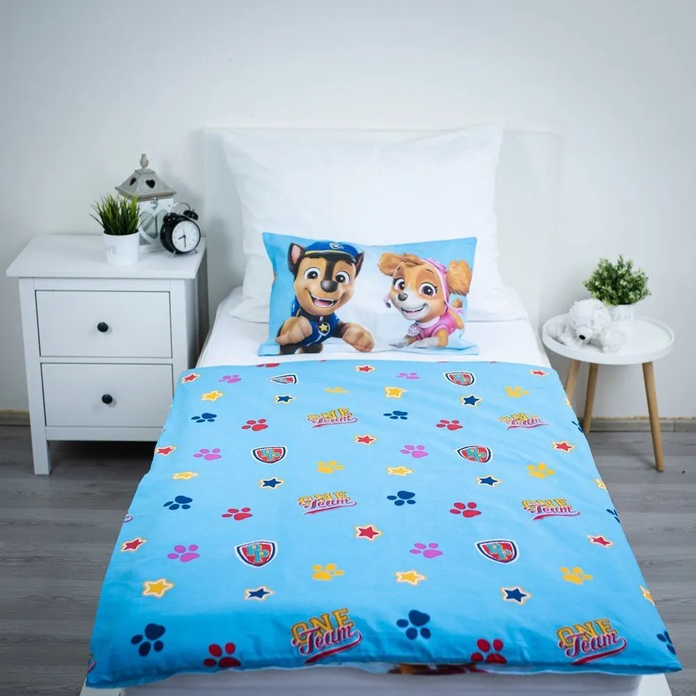 Lenjerie de pat pentru copii din bumbac pentru pătuț 100x135 cm Paw Patrol – Jerry Fabrics
