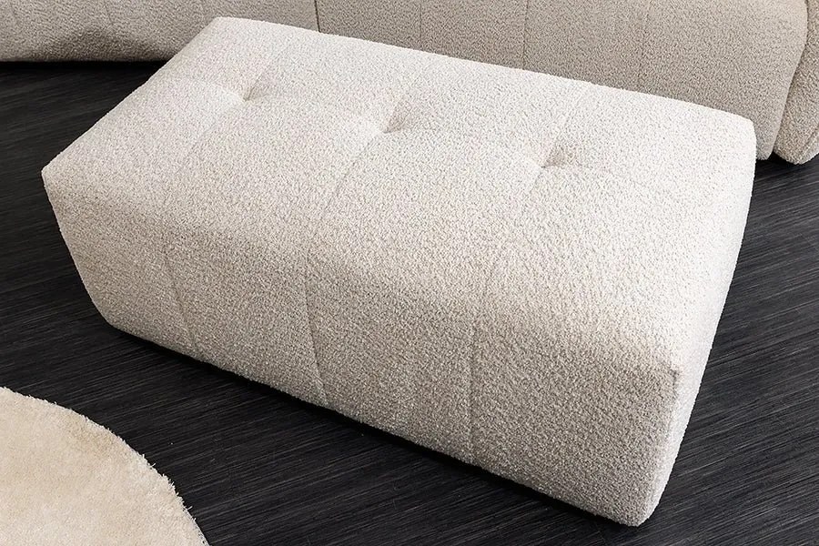 Taburetele/ Suport pentru picioare ROYAL 120cm boucle bej sampanie