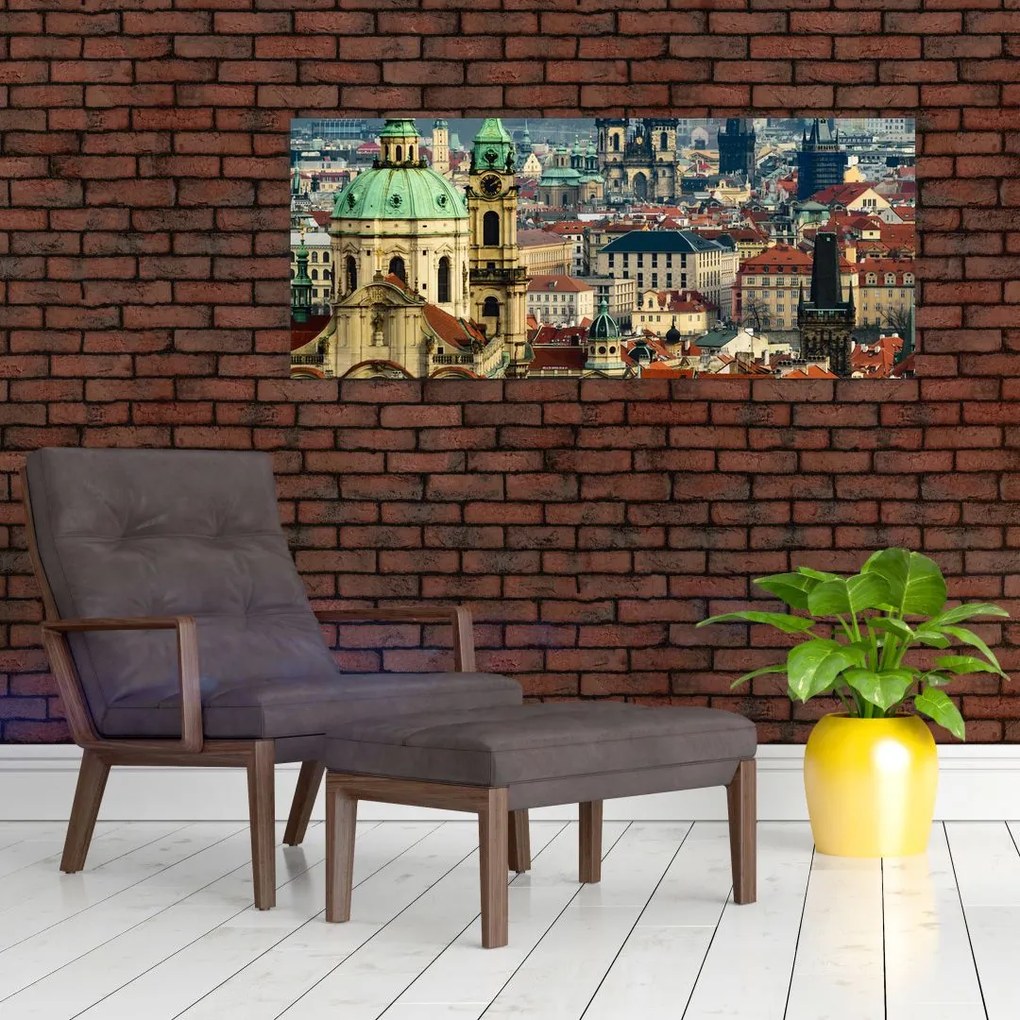 Tablou - Panorama din Praga (120x50 cm)