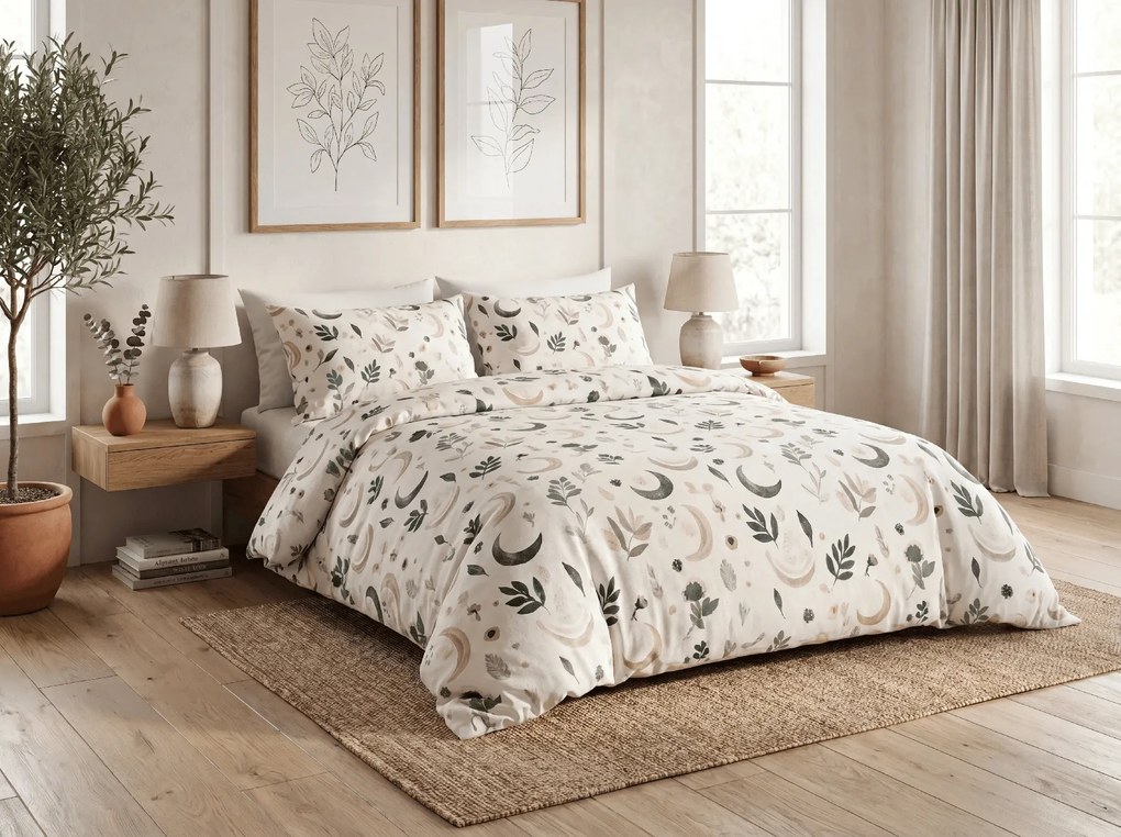 Lenjerie de pat din microfibra BOHO MOON crem Dimensiune lenjerie de pat: 70 x 90 cm | 140 x 220 cm
