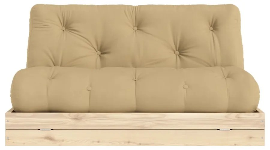 Canapea maro deschis extensibilă 145 cm Flip – Karup Design