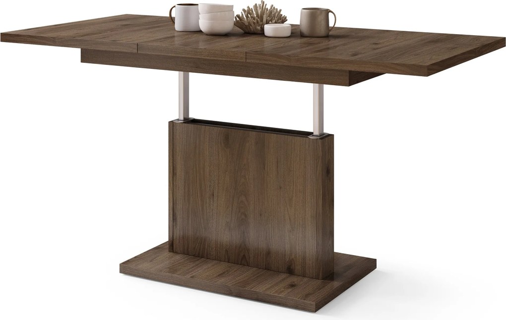 Mazzoni ASTON MINI Nuc Elegant - MĂSUȚĂ DE CAFEA MODERNĂ EXTENSIBILĂ REGLABILĂ PE ÎNĂLȚIME MASĂ TRANSFORMABILĂ