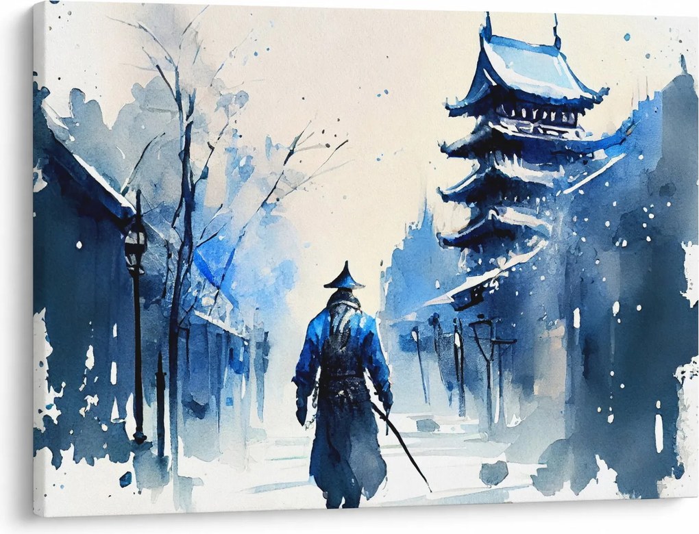 Tablou - Samurai, aquarel (70x50 cm)