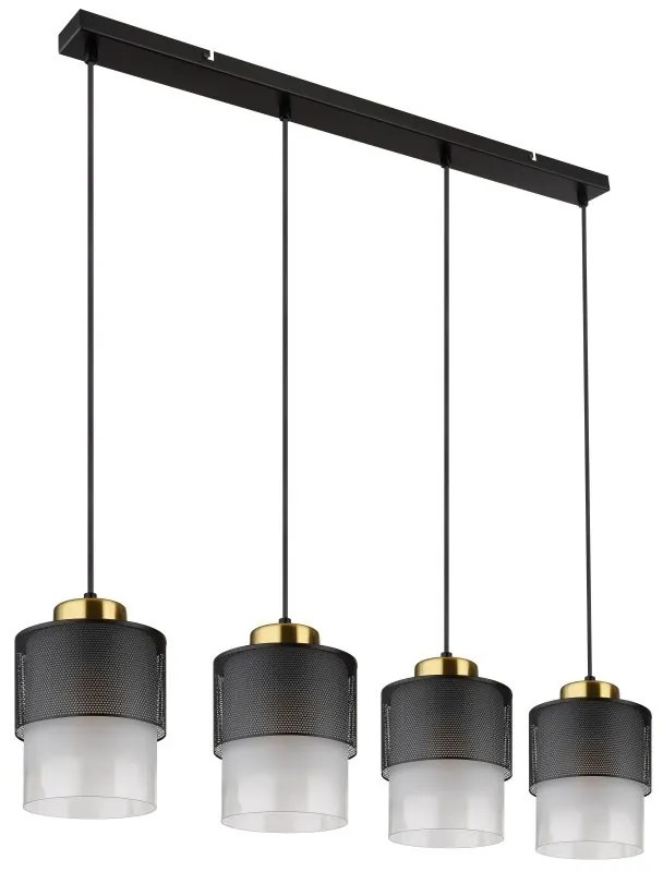 Lustra suspendata OLGA 4L negru/satin