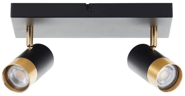 Brilliant - Spot LED VIGOLO 2xGU10/5W/230V negru/auriu