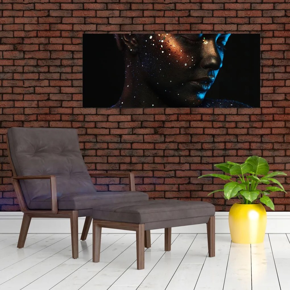 Tablou strălucitor a femeii (120x50 cm)