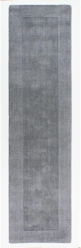 Traversă din lână Flair Rugs Siena, 60 x 230 cm, gri