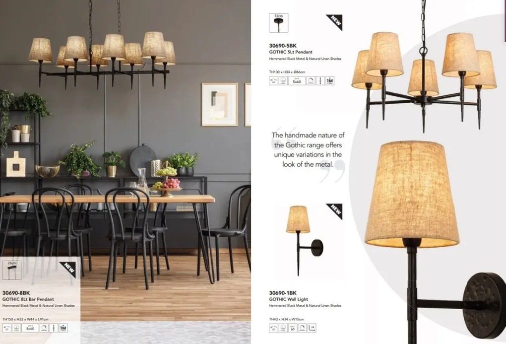 Aplica de perete design industrial Gothic