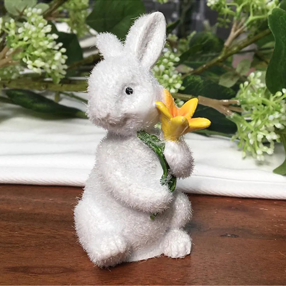 ACCESORIU DECORATIV IEPURE 9 CM, DISPONIBIL IN 4 VARIANTE, ALB