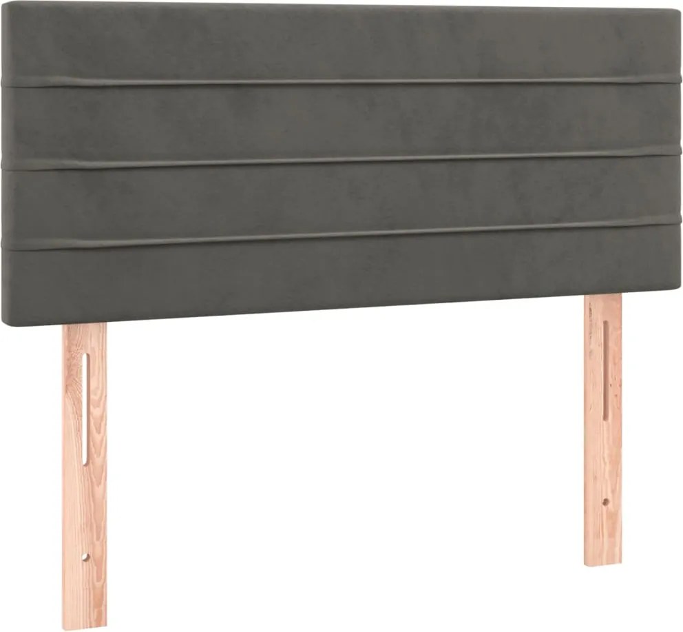 vidaXL Tăblie de pat, gri închis, 80x5x78/88 cm, catifea