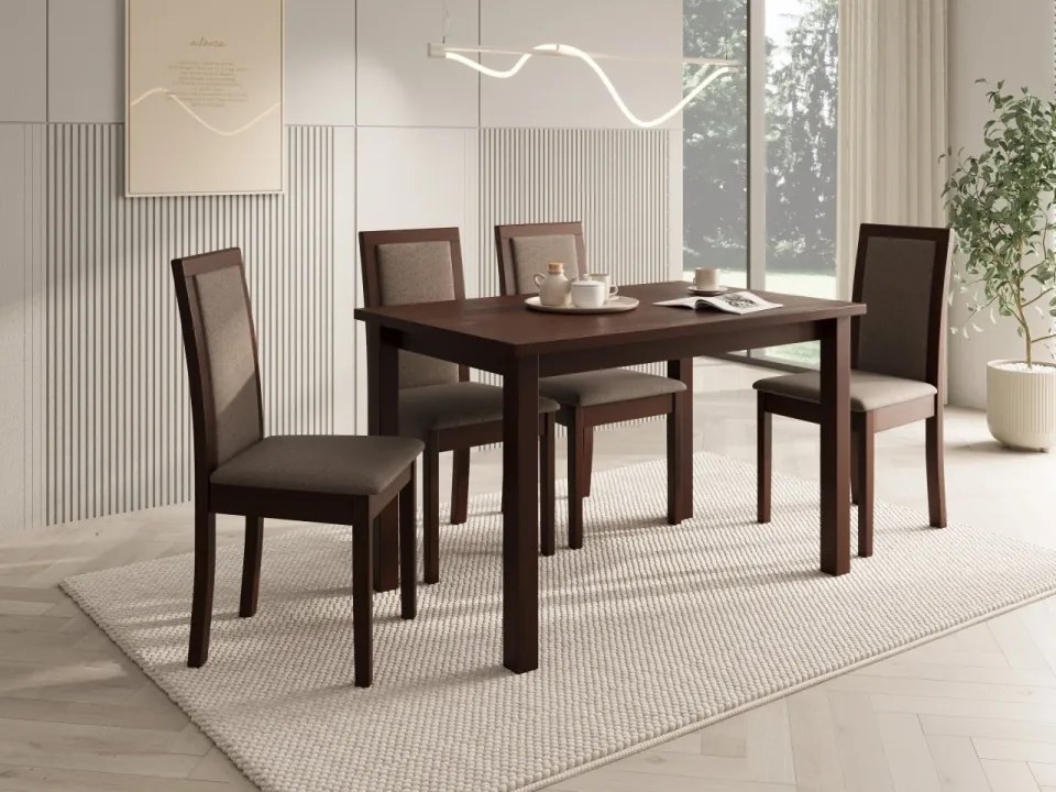 Scaun tapitat, din lemn, Nola IV, ADRK Furniture (Culoare: Sonoma / Opium 85)