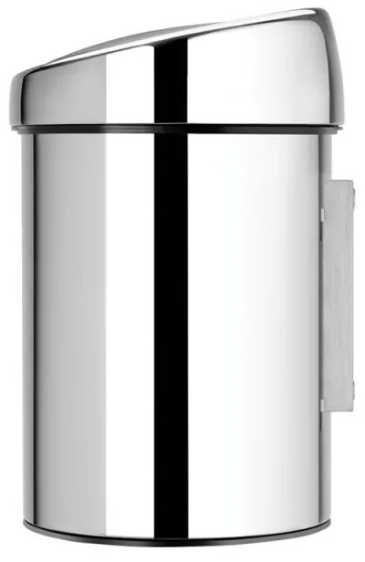 Cos de gunoi Brabantia Touch Bin 647210, 3 L, Deschidere lina si silentioasa, Montare pe perete, Otel inoxidabil lucios, Inox