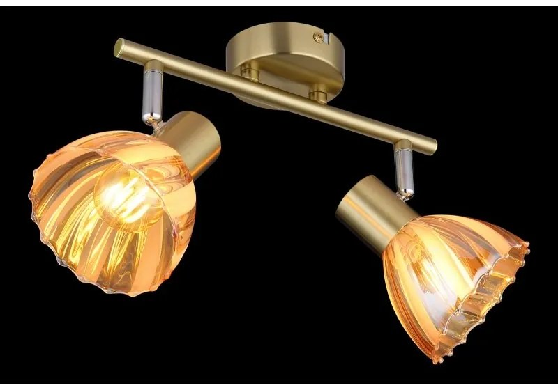 Plafoniera metal alama sticla chihlimbar ZACHERY 2L