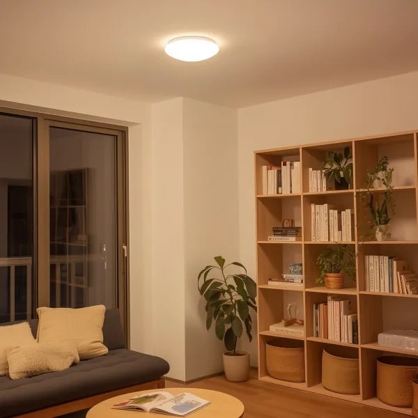 Eglo 33219 - Plafonieră LED RGB GIRON-C, LED/17W/230V, Ø 30 cm, alb