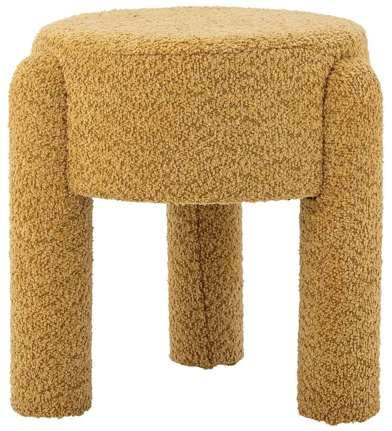 Scaun tip taburet galben ocru tapițat Bruno – Bloomingville