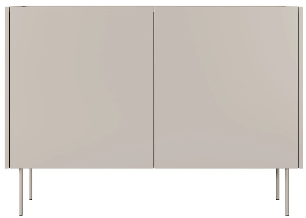 Comodă Desin 120 cm cu două uși - kaszmir / stejar nagano