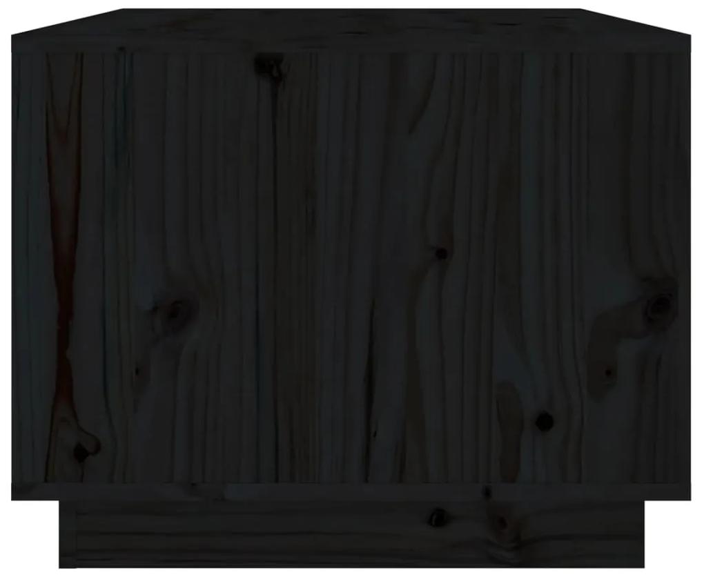 Masuta de cafea, negru, 80x50x40 cm, lemn masiv de pin 1, Negru
