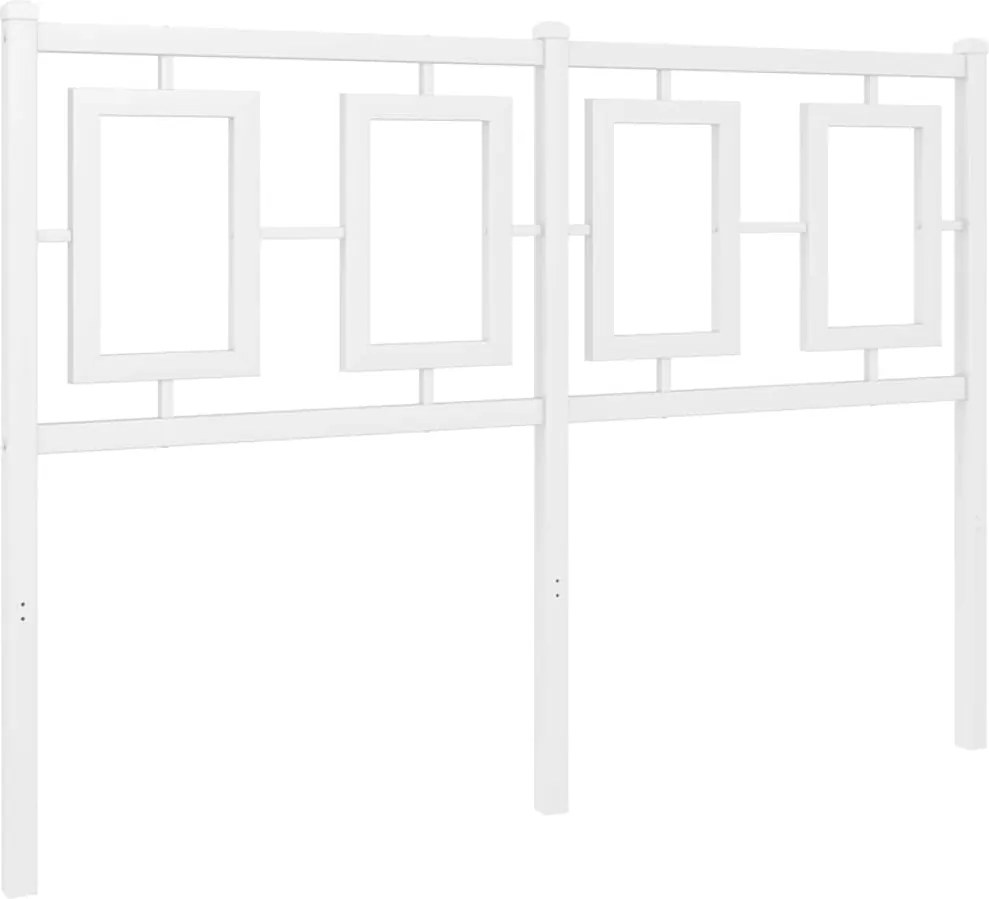 vidaXL Tăblie de pat de schimb metalică, alb, 120 cm