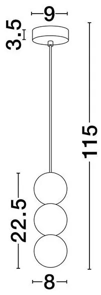 Pendul design decorativ ZERO rosu/opal