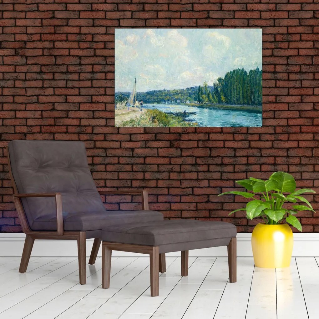 Tablou - Alfred Sisley, The Banks of the Oise, reproducere (90x60 cm)