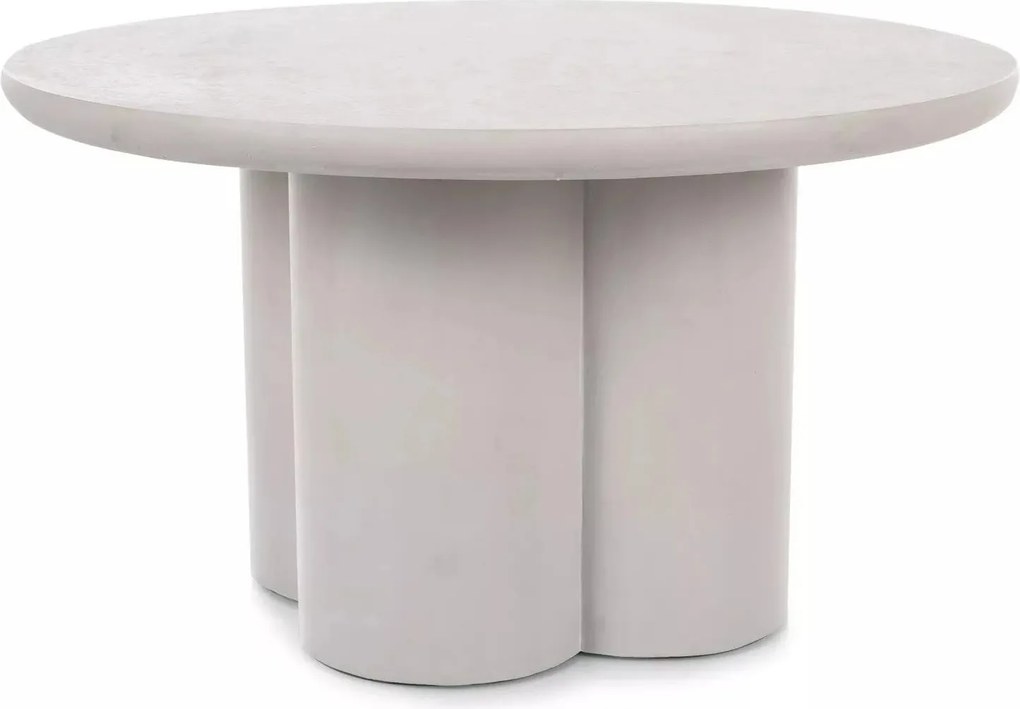 Masuta cafea ROSALIA, gri deschis, microciment, 80x45 cm