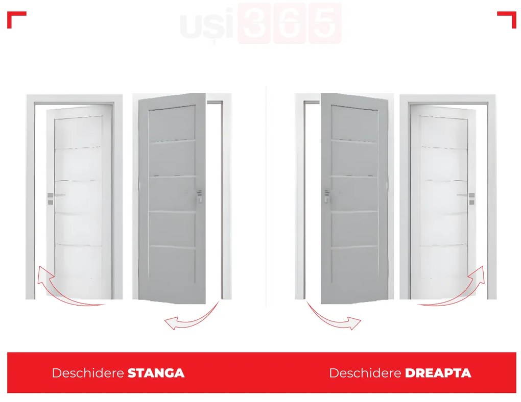 Usa alba cu toc reglabil gri antracit - HDF PORTA SAVOY - Std. Ceh ST, 140-160 mm