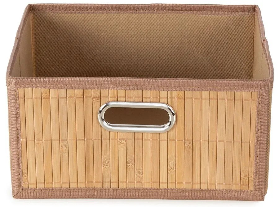 Cutie de depozitare în culoare naturală din bambus 31x31x15 cm – Compactor