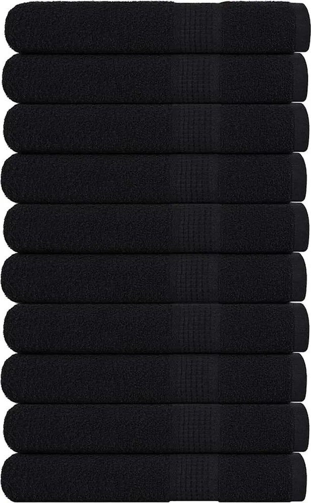 vidaXL Prosoape de saună, FROGN, 10 buc., negru, 80x200 cm, 360 g/m²