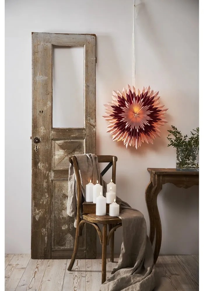 Decorațiune pentru Crăciun Star Trading Ice, roz, ø 60 cm