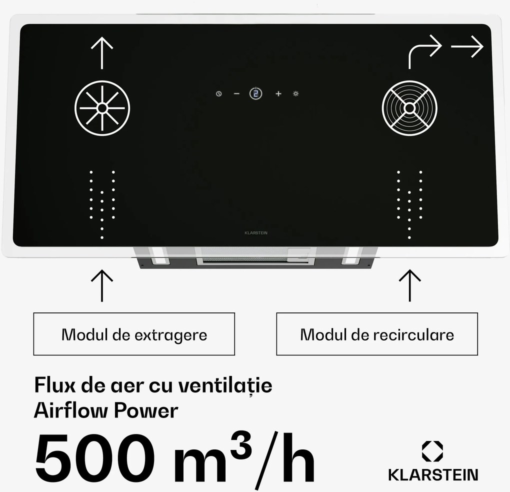 Klarstein Capota AlizeEdge, Tactilă, Plată, Silențioasă, Built-in, A+