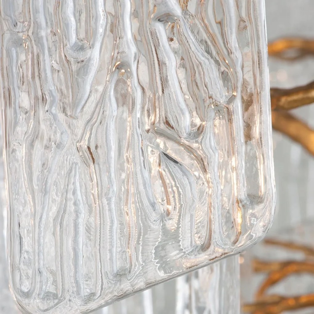 Candelabru LUX design deosebit PIEMONTE lucrat manual, cu 4 surse de lumina