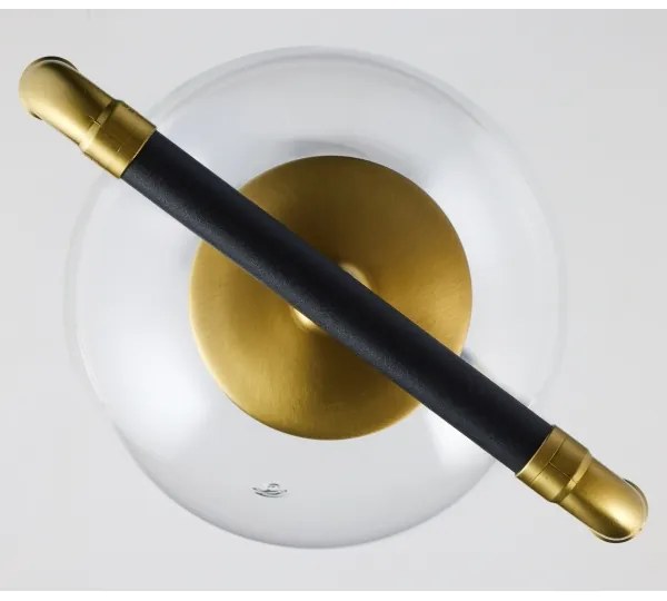 Lustră pe cablu Jupiter 2023 ZAFRA 1xG9/10W/230V negru/auriu/transparent