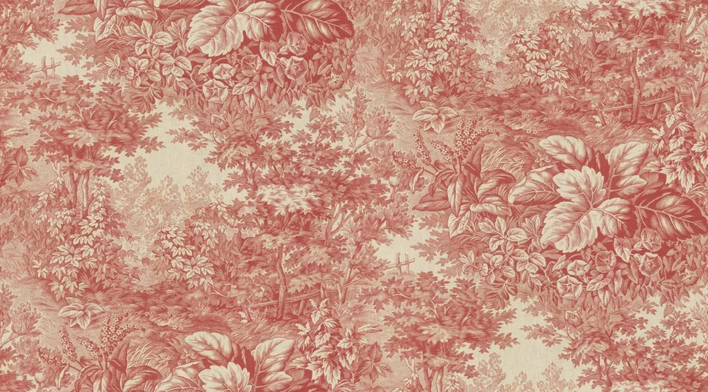 Tapet lavabil Forest Toile, Red, Sandberg