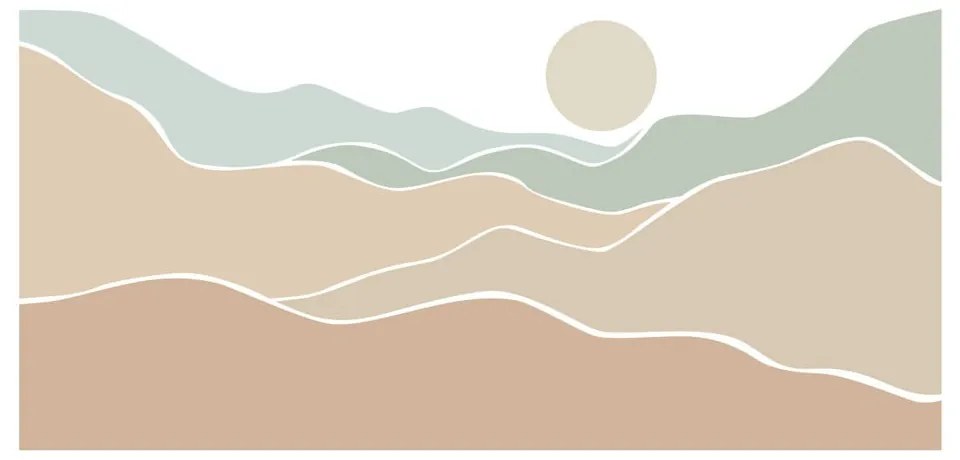 Autocolant de perete 250x200 cm Desert Sunrise – Ambiance