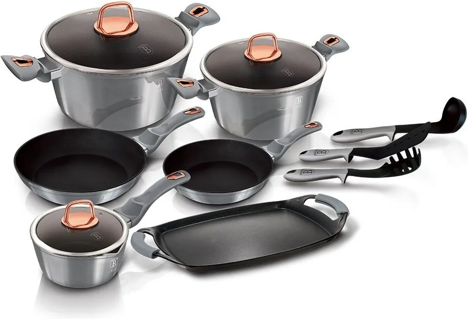 Set oale marmorate 12+2 piese Moonlight Edition Berlinger Haus BH 6021