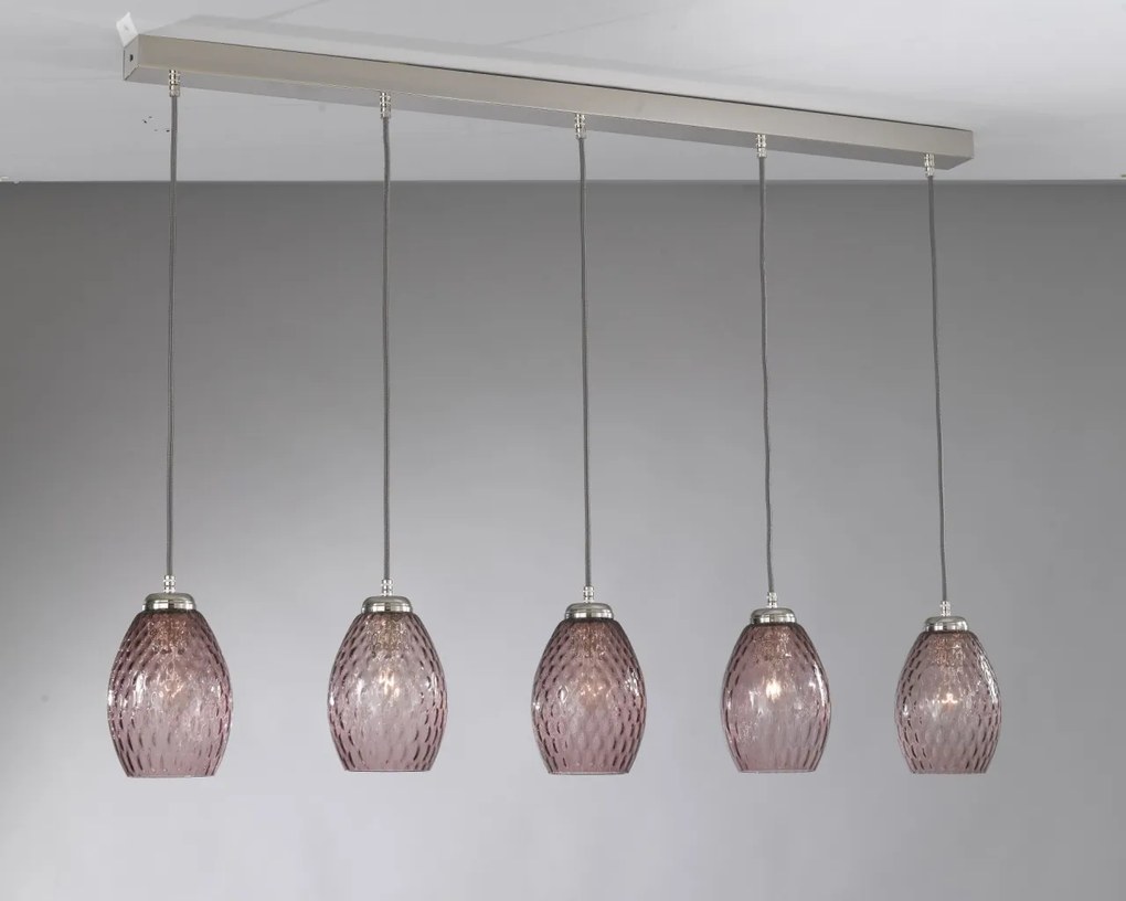 Lustra moderna cu 5 pendule design italian 10008 Amethyst