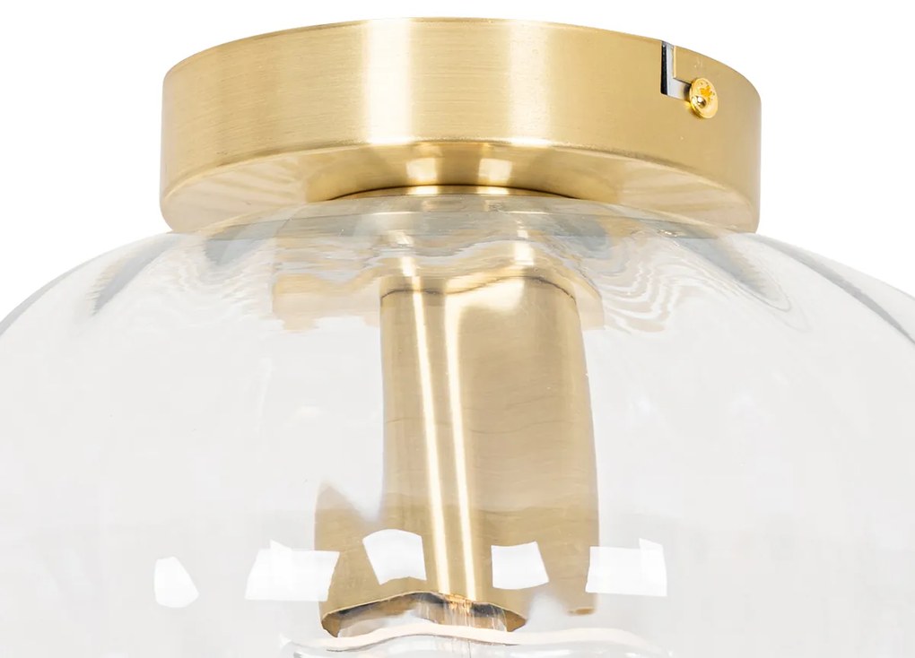 Plafonieră inteligentă aurie cu sticlă incl. Wifi P45 - Ayesha