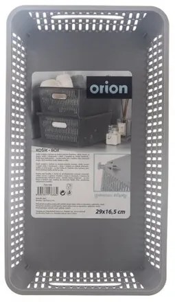 Coș de plastic stivuibil Orion NESTA, 29 x 16,5 x11,5 cm, gri, S