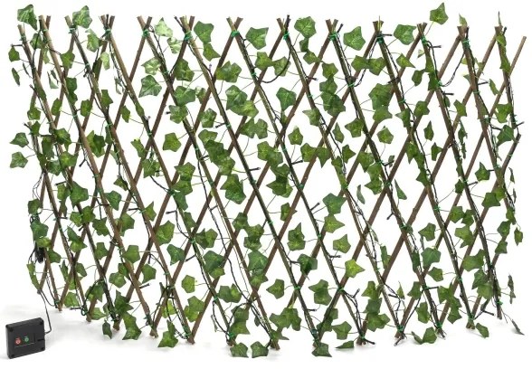 Instalație LED solară Aigostar 102xLED/2x0,7m IP65 alb cald iederă