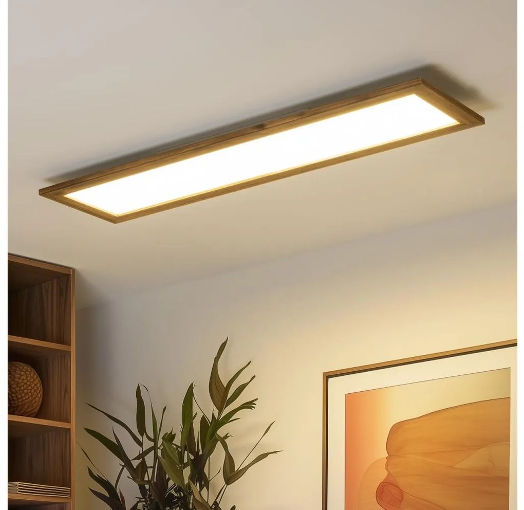 Plafonieră LED Brilagi SLIMFRAME WOOD LED/58W/230V 124x34 cm maro