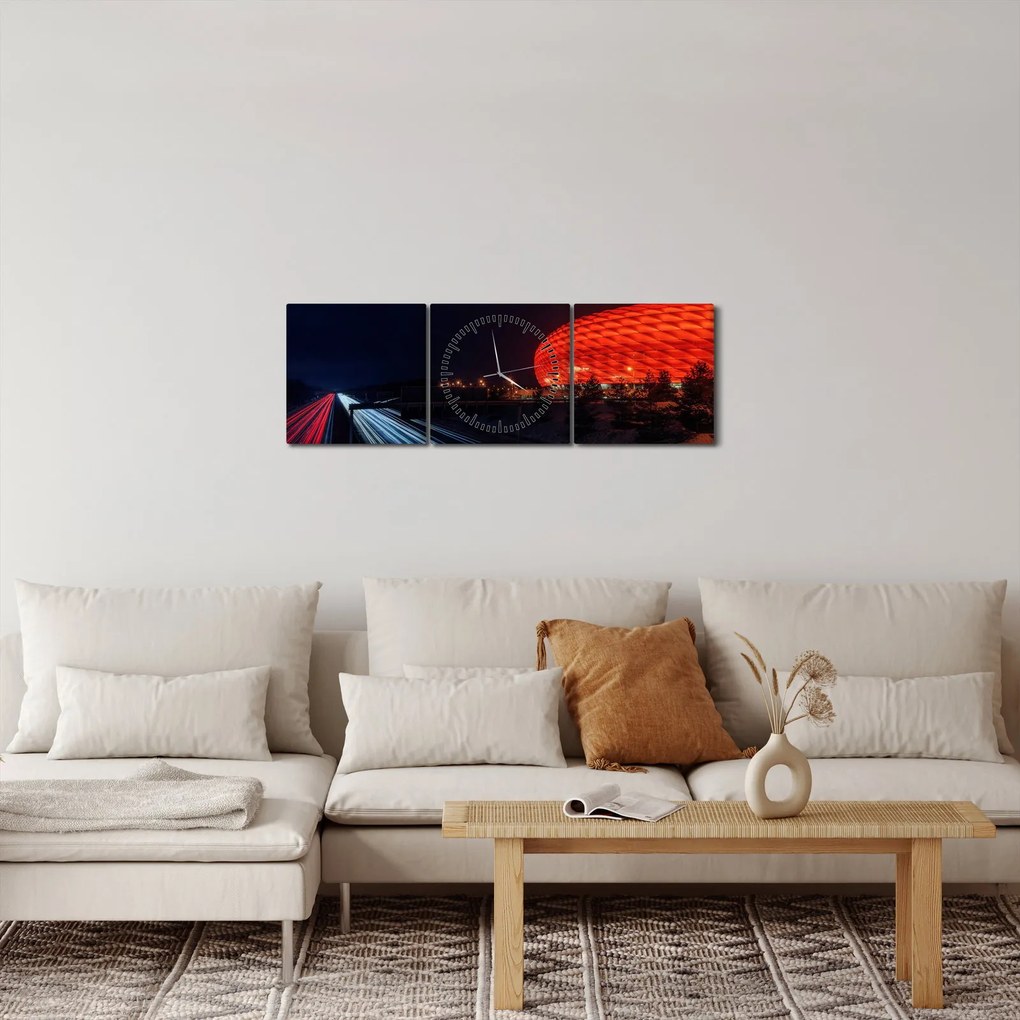 Tabloul cu autostrada (cu ceas) (90x30 cm)