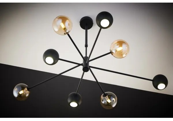 Lustră pe tijă Jupiter 1994 MOKA 4xGU10/10W/230V + 4xG9/10W/230V negru/bej
