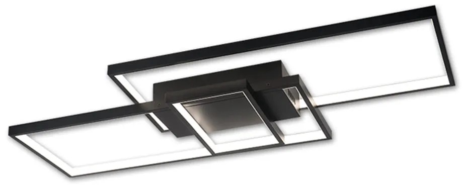 Lustra led plafoniera vela negru cu telecomanda 83 cm 90w