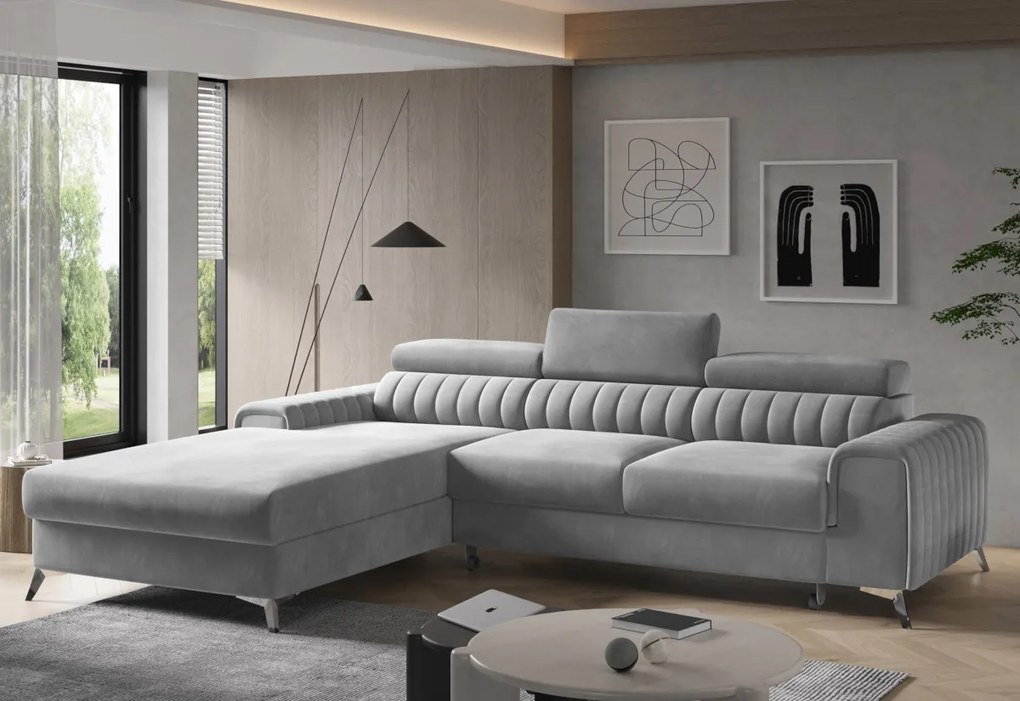 Supermobel Coltar GRAYSON, 278x92x205, velvet mat 38, stanga
